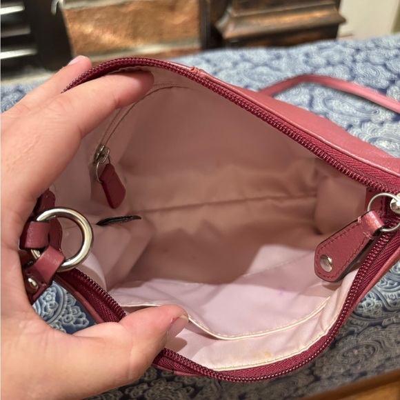 COACH Kristin Leather Hobo Bag & Matching Wallet Set - Berry/Plum Pink - Picture 8 of 8